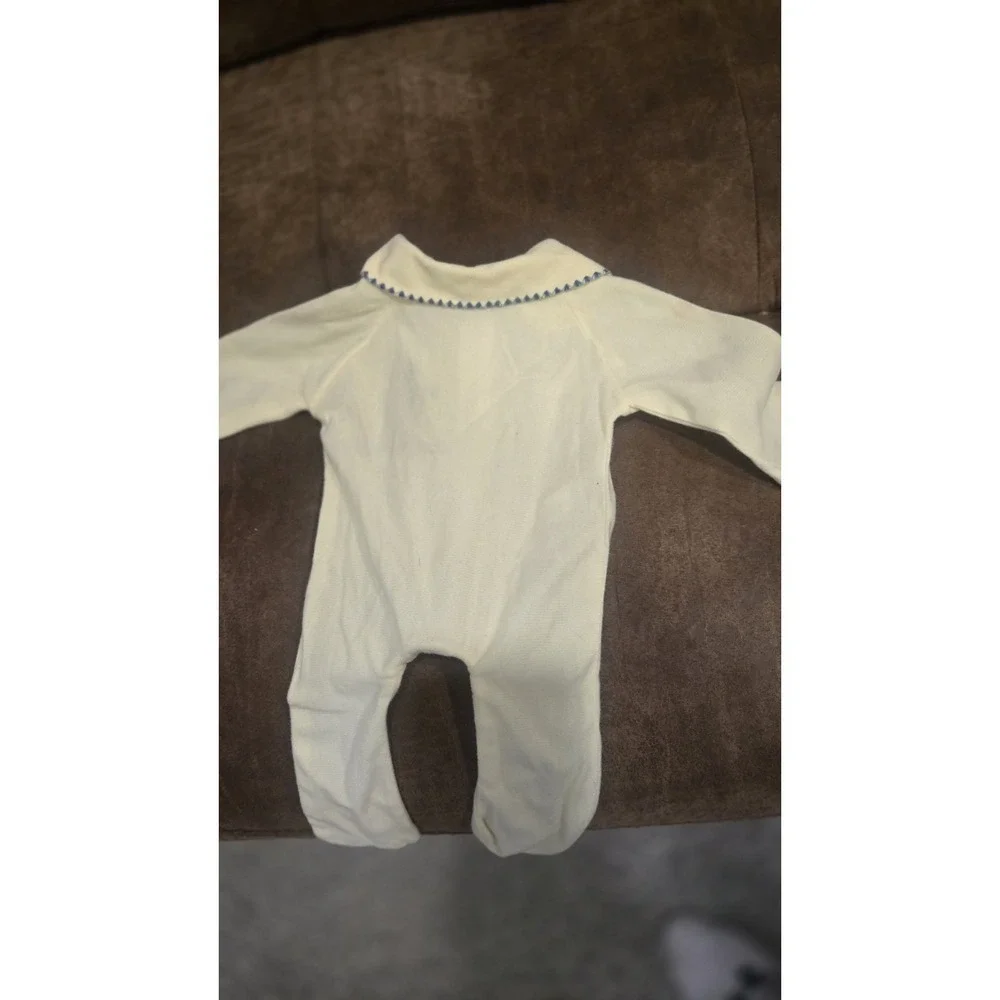 Vintage Baby Sleeper Yellow Footed Pajama Take Good Care of Me 1970s Rare
